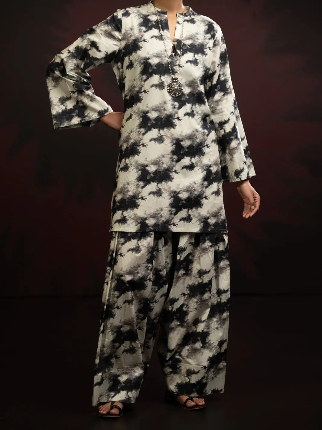 Black Cambric 2Pc Stitched - Awp-2Ps-Lks-819 1
