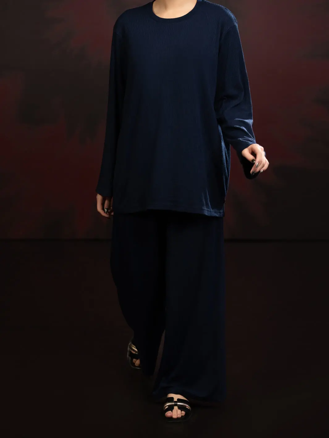 Navy Blue Twill 2Pc Stitched - Awp-2Ps-Lks-922B 1