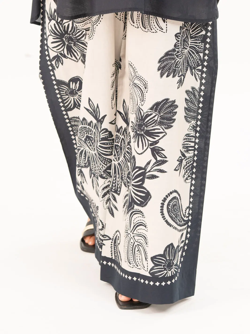 Black & White Cambric Trousers - Al-T-Sp-766 1