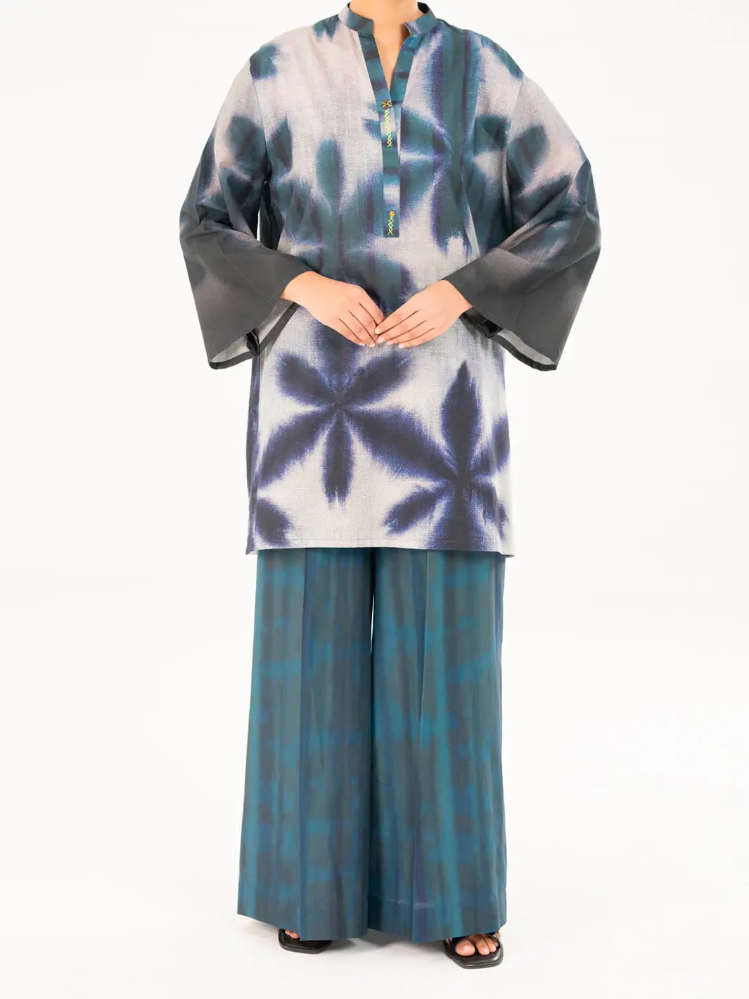 Teal Cambric Kurti - Awp-Slk-847 1