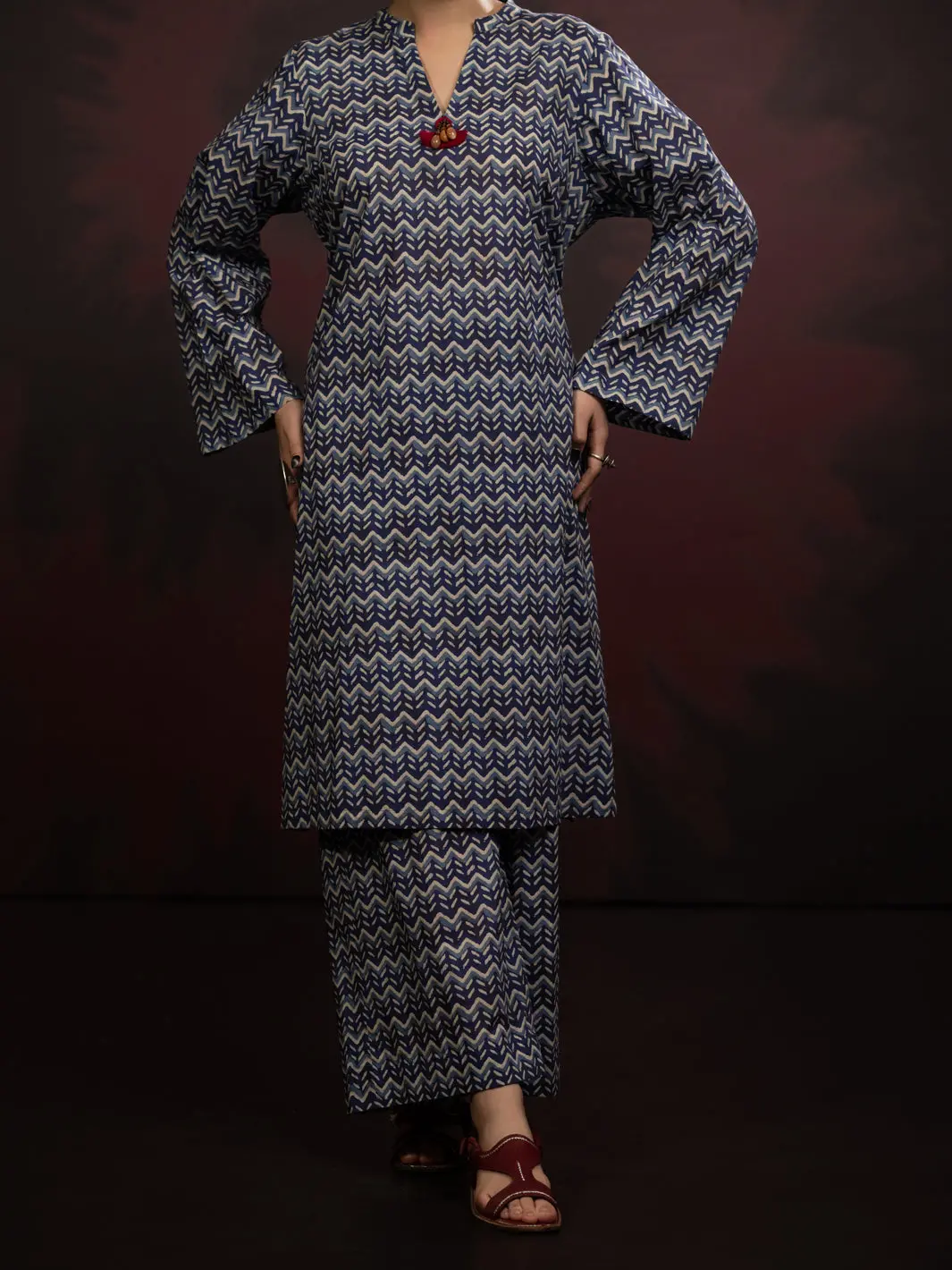 Blue Cambric Co-Ord Set - Awp-2Ps-Slks-806 1
