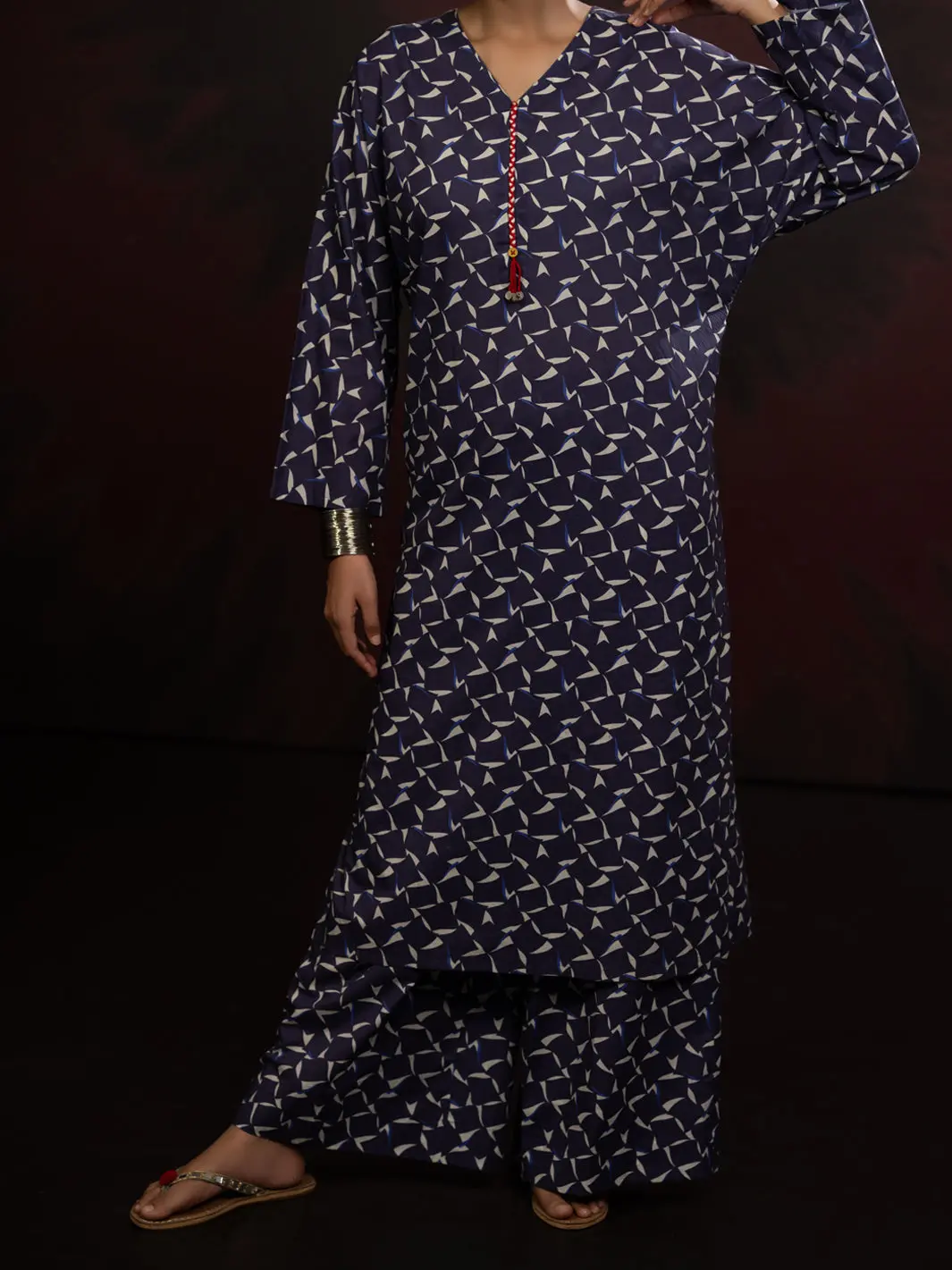 Blue Cambric Co-Ord Set - Awp-2Ps-Slks-809 1