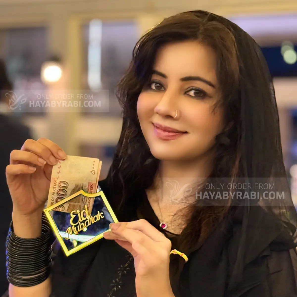 Acrylic Eidi Envelopes Half | Elegant Eid Mubarak Gift Envelopes 1