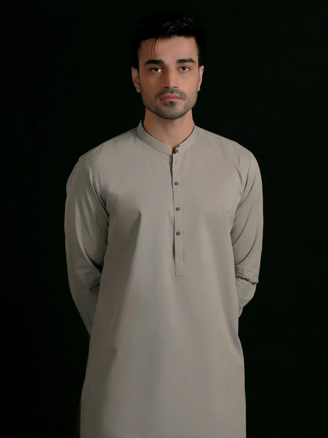 Light Grey Blended Men Unstitched Fabric - Al-Nizam-22 1