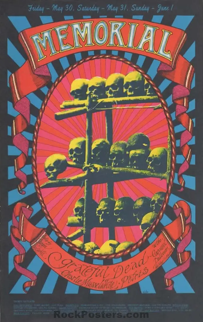 Auction - Aor 2.160 - Grateful Dead - 1968 Handbill - Carousel Ballroom - Near Mint Minus 1