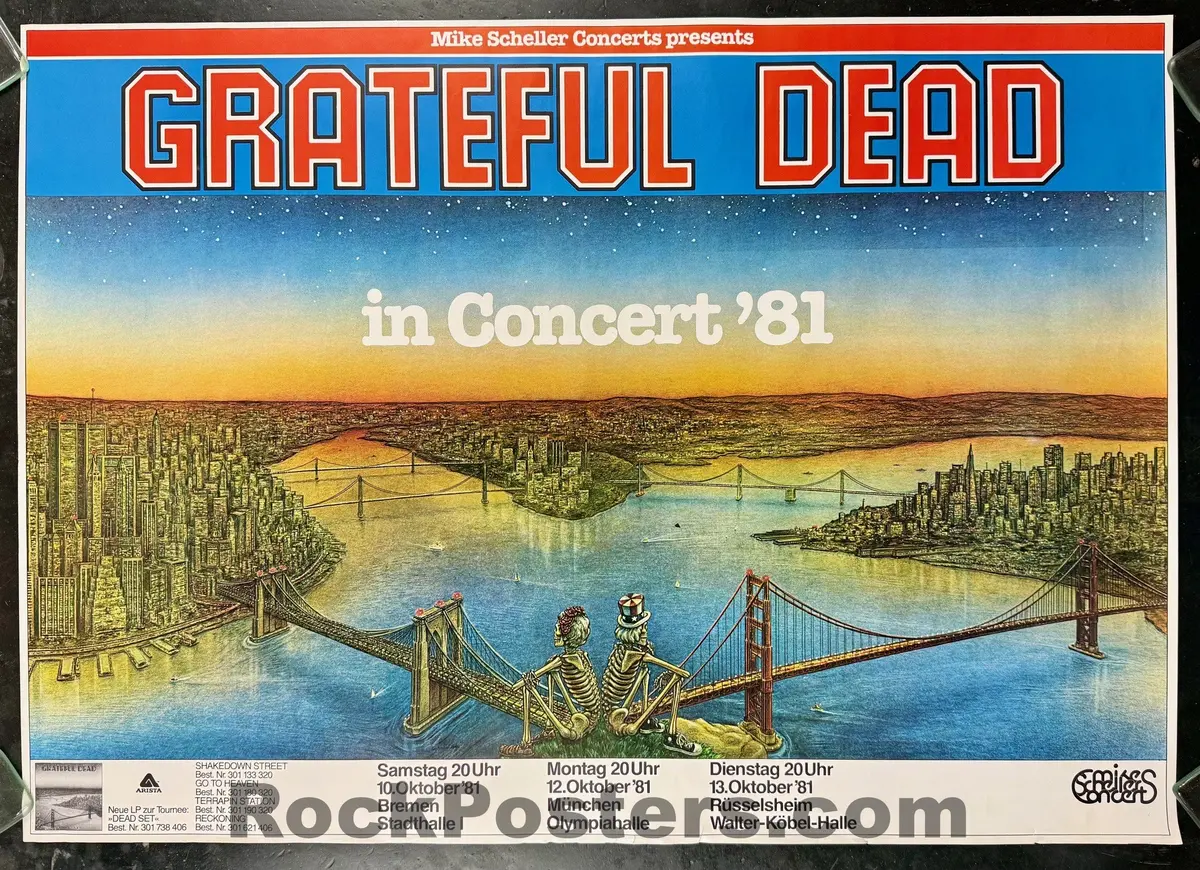 Auction - Aor 4.240 - Grateful Dead - 1981 Poster - Germany - Excellent 1