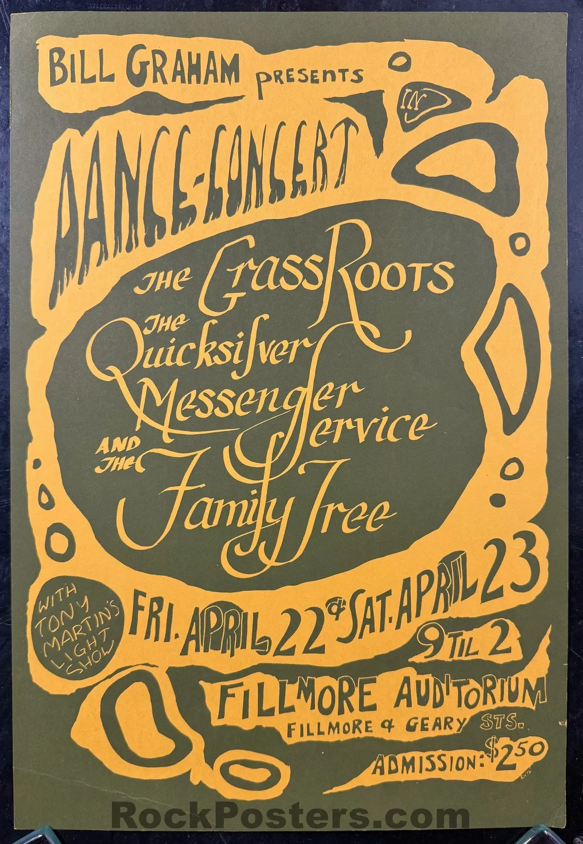 Auction - Bg-0 - Quicksilver Messenger - Bonnie Maclean - 1966 Poster - Fillmore Auditorium - Excellent 1