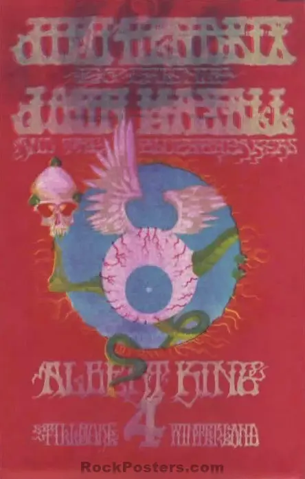 Auction - Bg-105 - Jimi Hendrix - Printing Variant - 1968 Postcard - Near Mint Minus 1