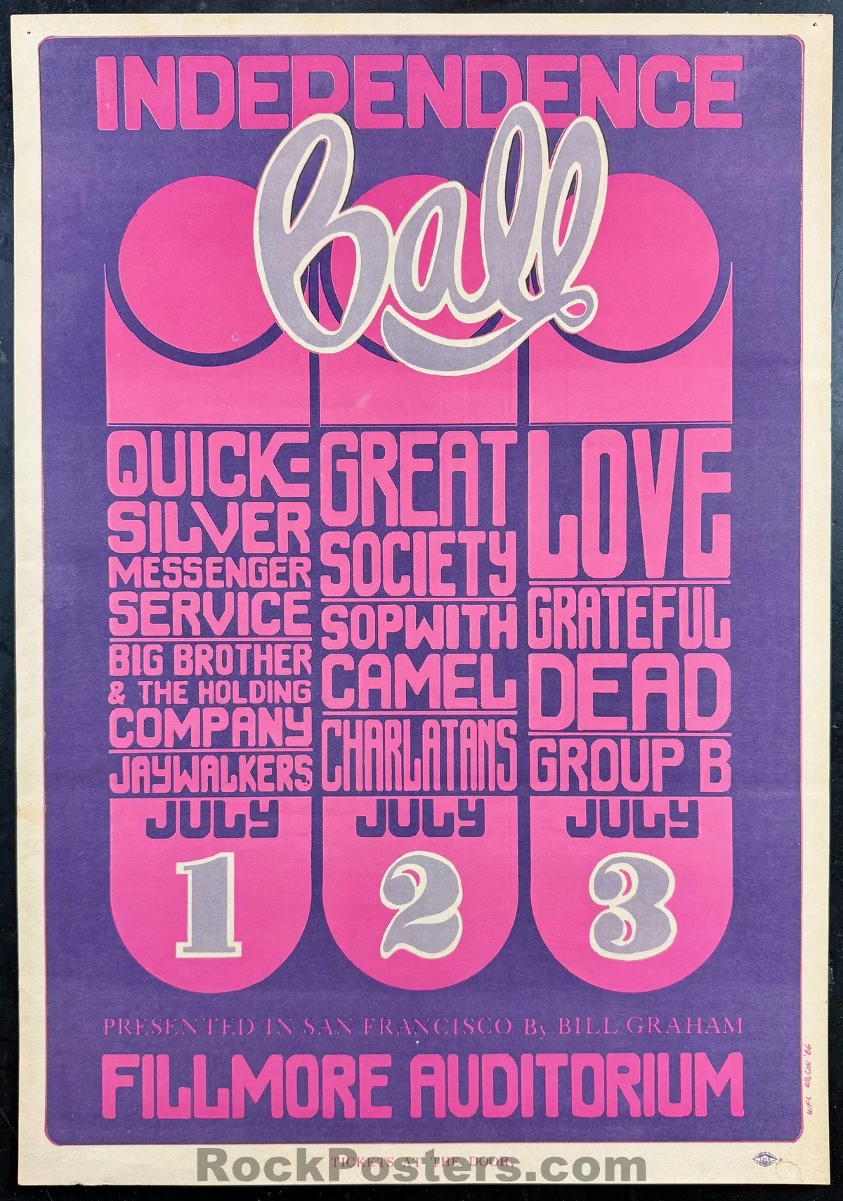 Auction - Bg-14 - Grateful Dead - Wes Wilson - 1966 Poster - Fillmore  Auditorium - Very Good 1