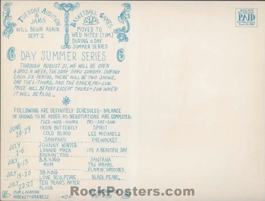 Auction - Bg 178/179 - Who/Santana - Singer Signed - 1969 Uncut Mailer - Near Mint 2