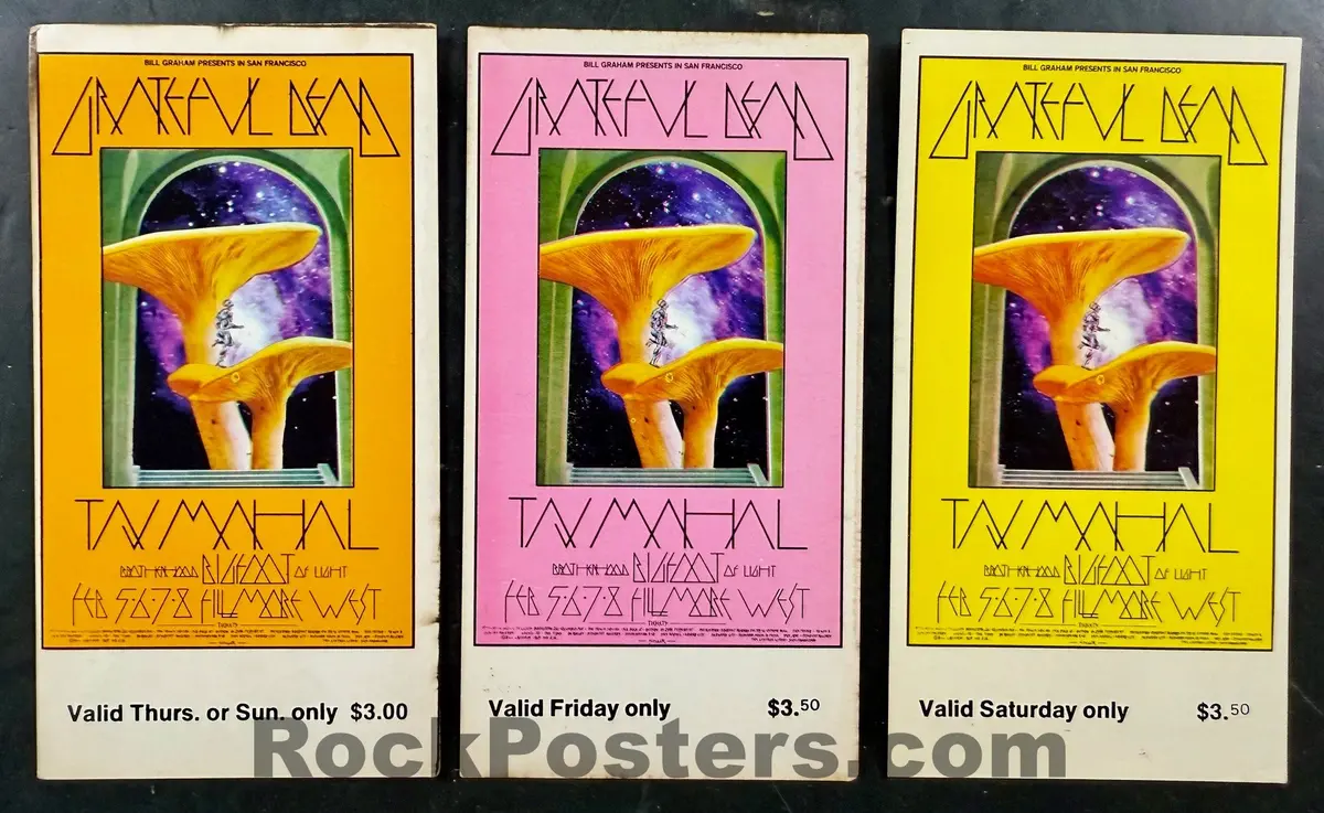 Auction - Bg-216 - Grateful Dead - Ticket Set - 1970 - Fillmore West  - Excellent 1
