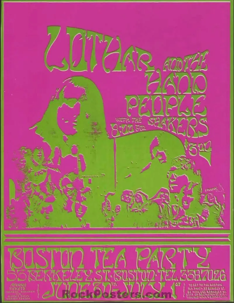 Auction - Lothar & The Hand People - Boston Tea Party - 1967 Handbill - Near Mint 1