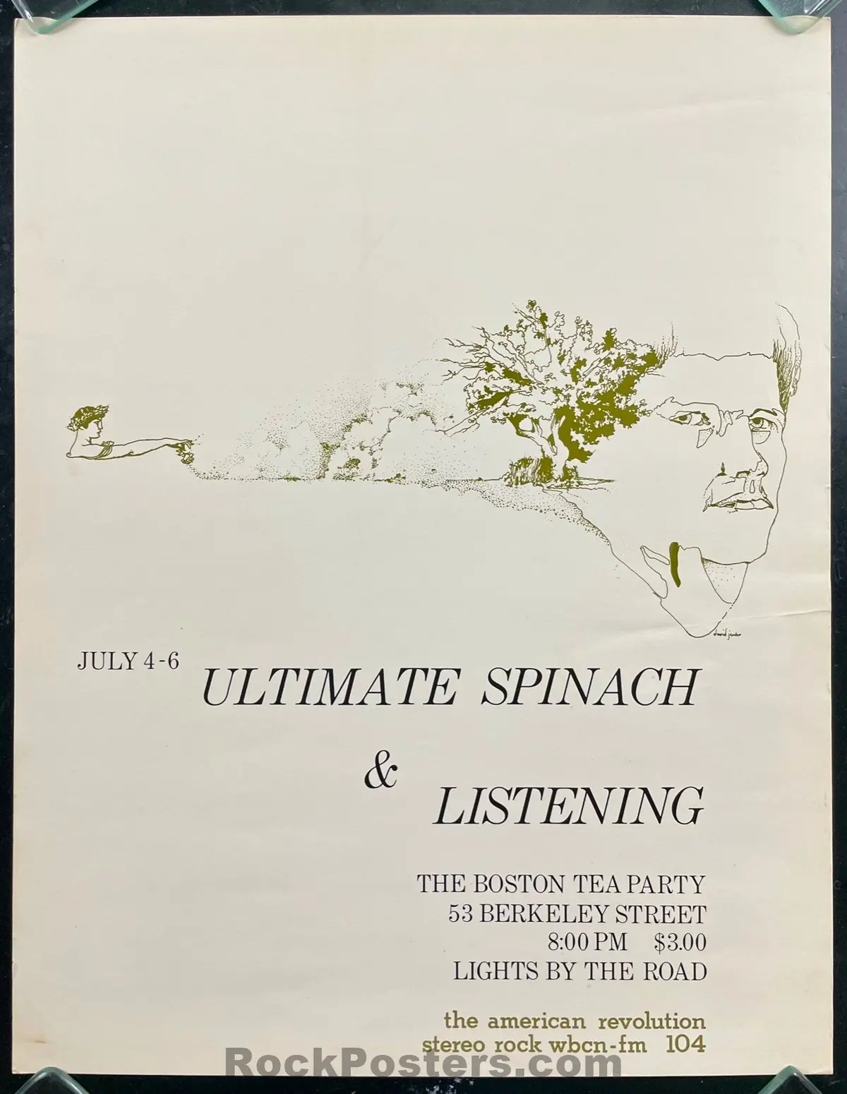 Auction - Boston Tea Party - Ultimate Spinach - 1969 Poster - Excellent 1