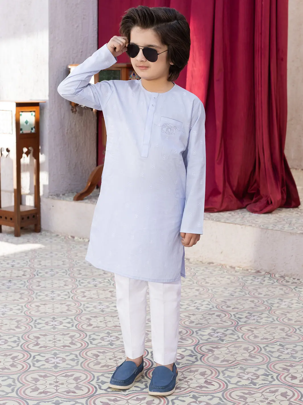 Light Purple Blended Kurta - Alby-K-004 1