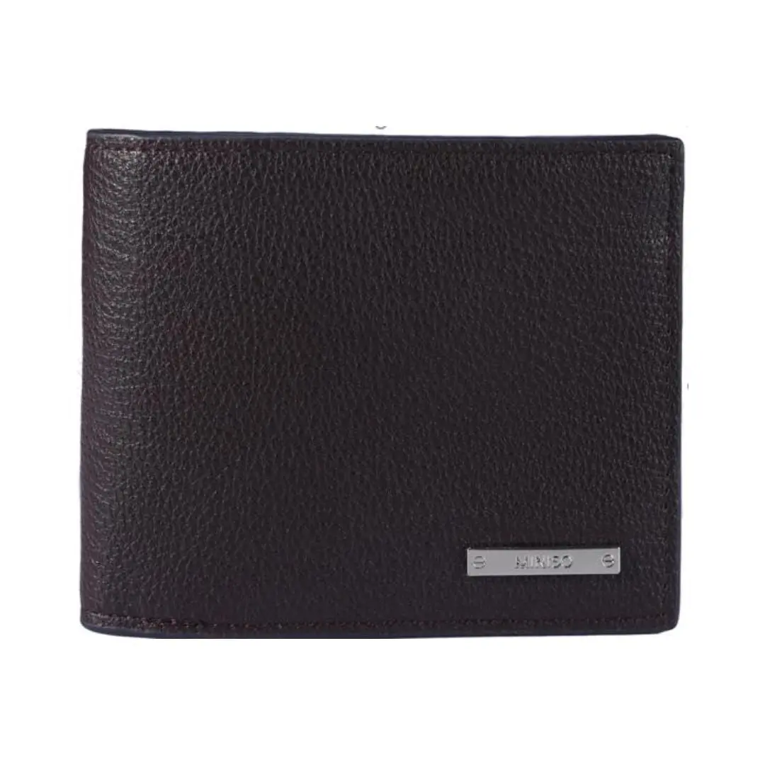 Men's Metallic Horizontal Short Wallet(Brown) 1