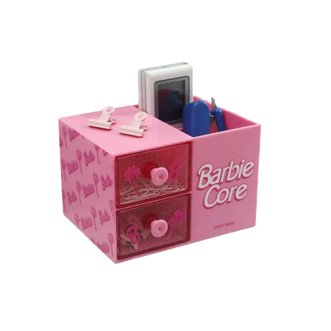 Barbie Pink Collection Double-Tier Organizer With Pen Holder 1