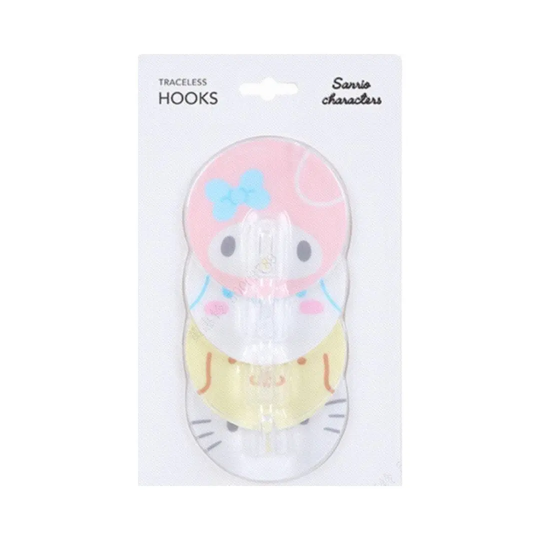 Sanrio Characters Round Traceless Hooks (4 Pcs) 1