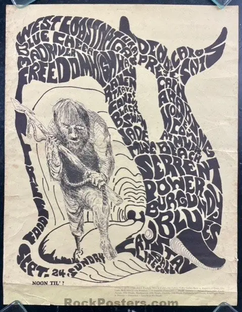 Auction - Blue Cheer - Serpent Power - 1967 Poster - Muir Beach - Very Good 1