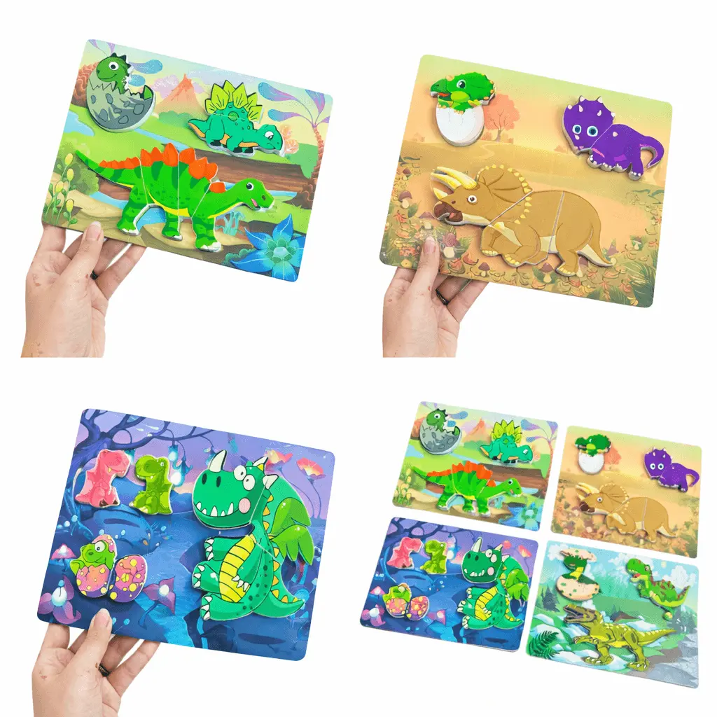 Dinosaur Shape Puzzles-Kids Brain Development 1