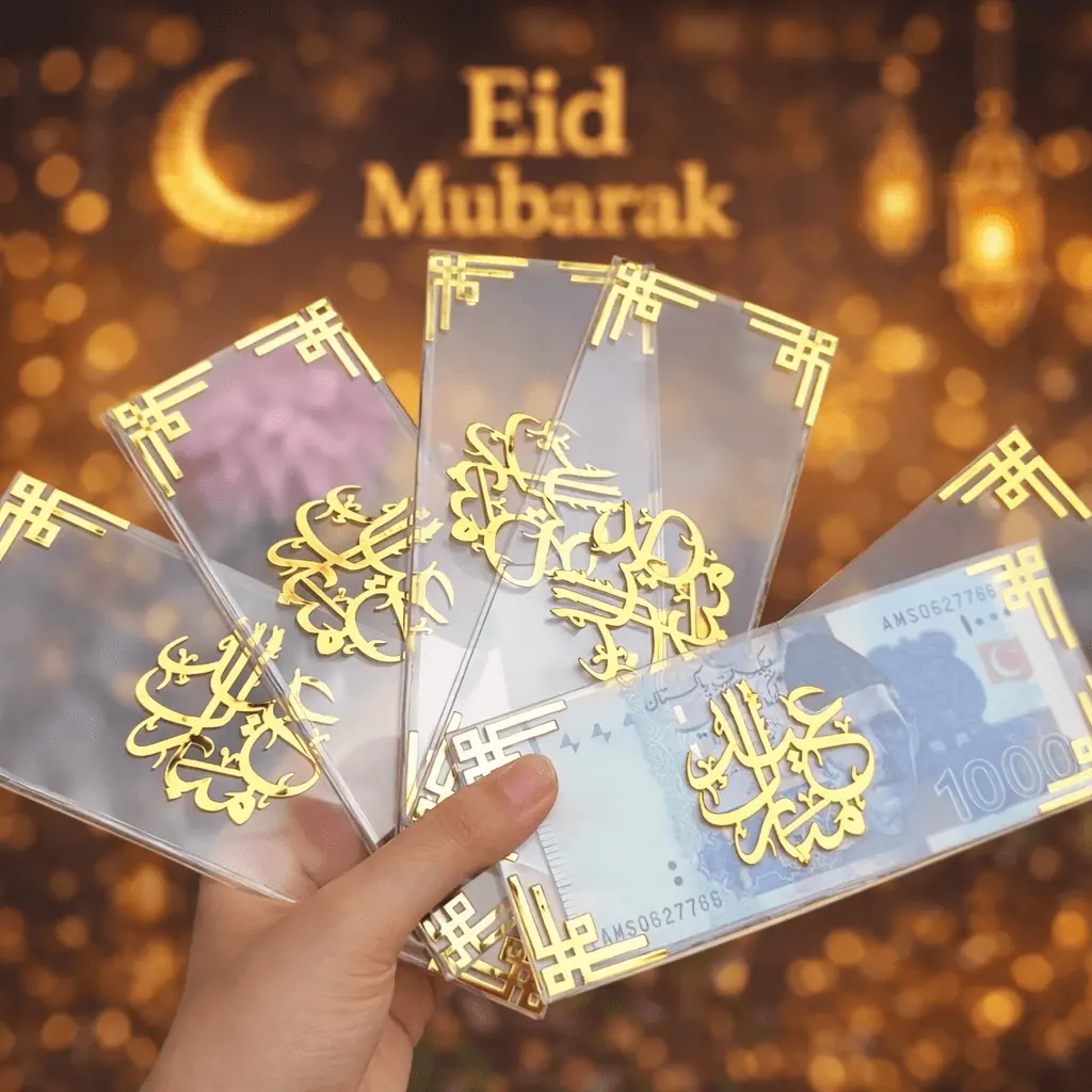 Premium Acrylic Eidi Envelopes – Eid Mubarak Gift Envelopes -Cor01 6