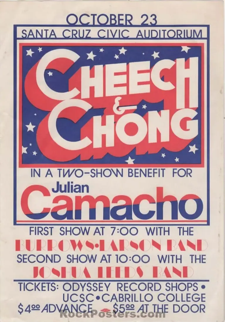 Auction - Cheech & Chong - Santa Cruz - 1971 Handbill - Excellent 1