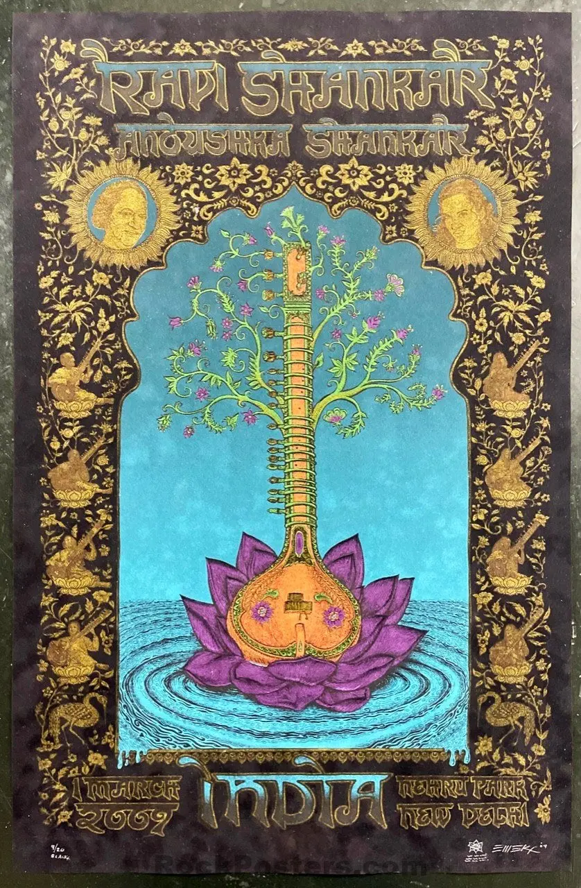 Auction - Ravi Shankar -  New Delhi India '09 - Emek - Black Velvet Edition - Near Mint 1