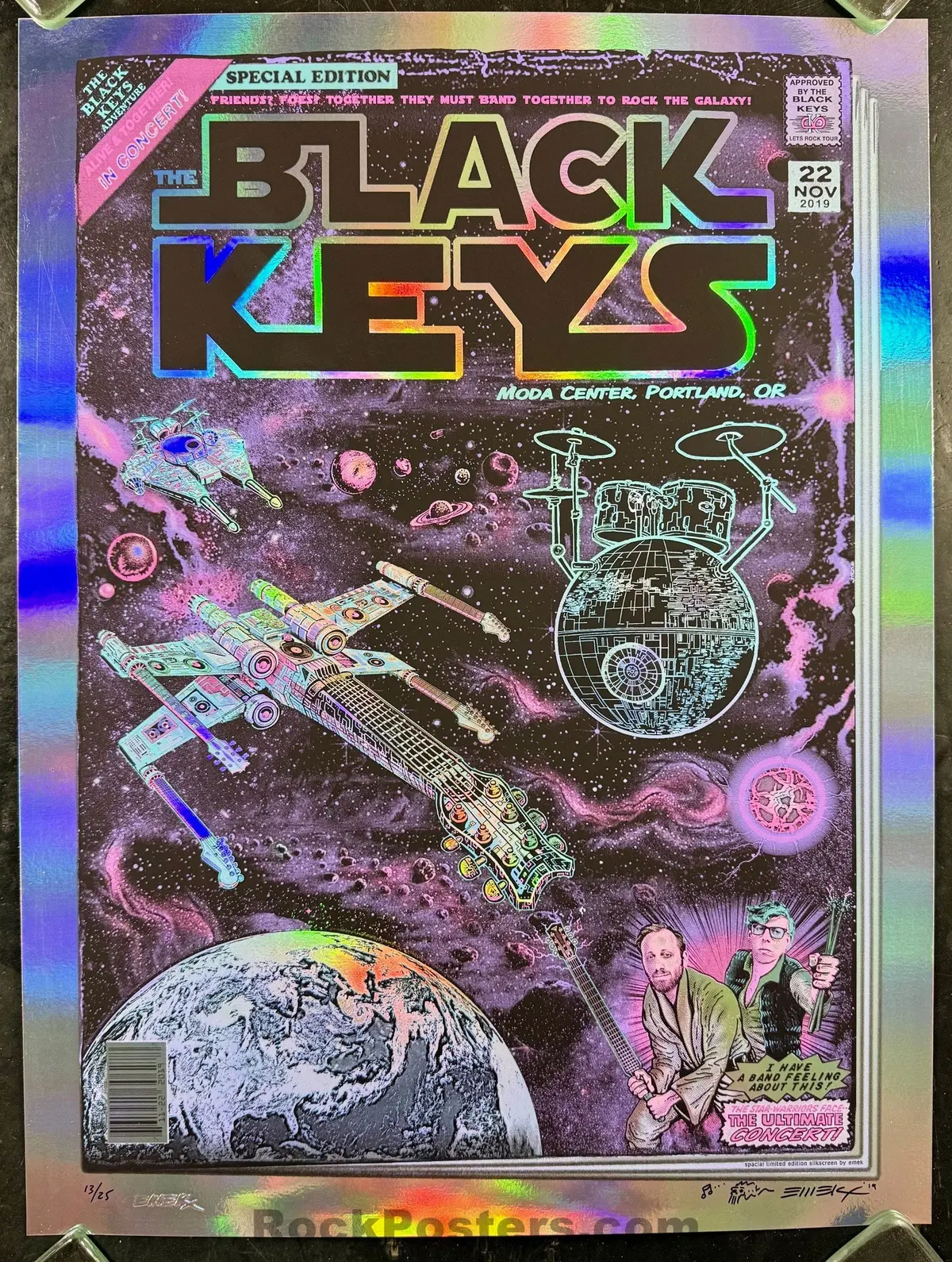 Auction - Black Keys - Portland '19 -  Foil Variant Edition Of 25 - Emek - Mint 1