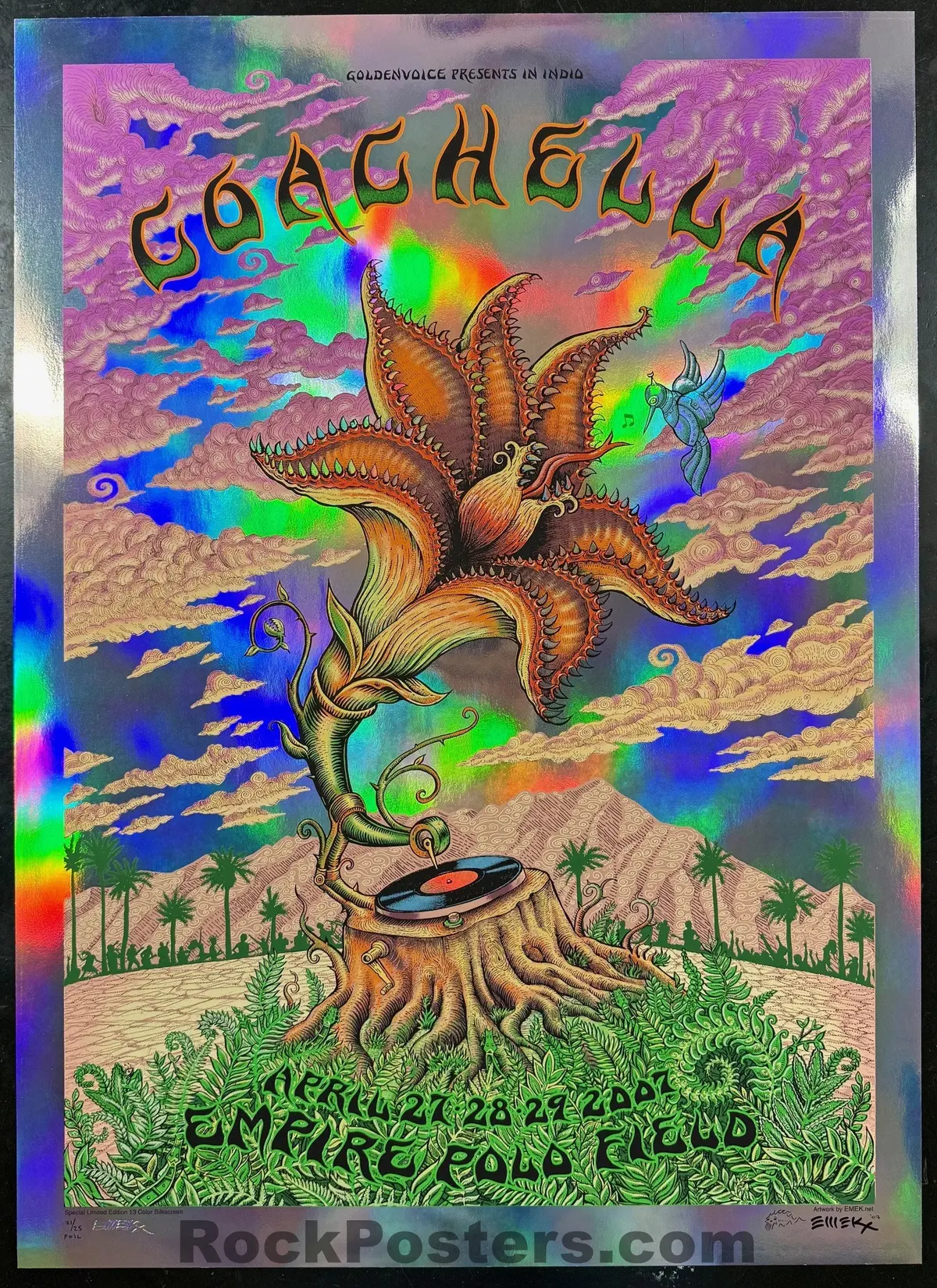 Auction - Coachella '07 - Foil Edition Of 25 - Emek - Near Mint Minus 1