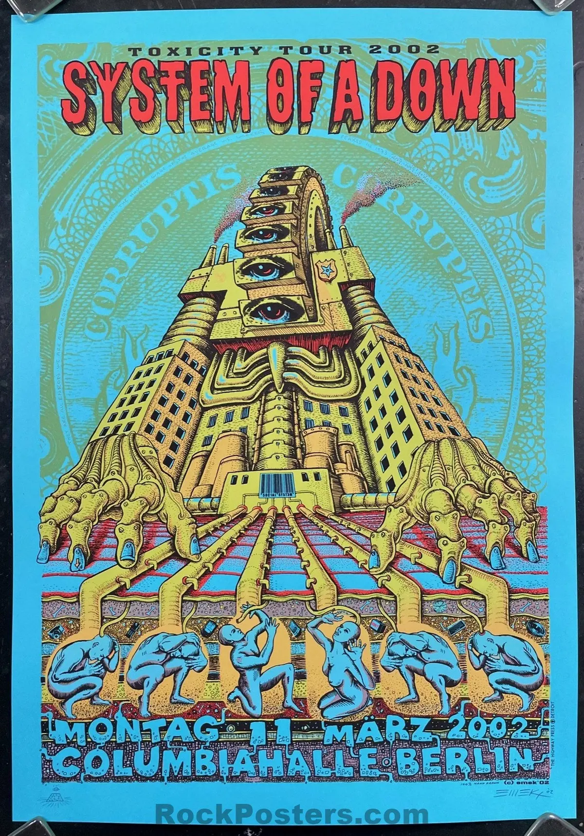 Auction - System Of A Down - Berlin '02 -  Emek - Blue Variant Edition - Near Mint 1
