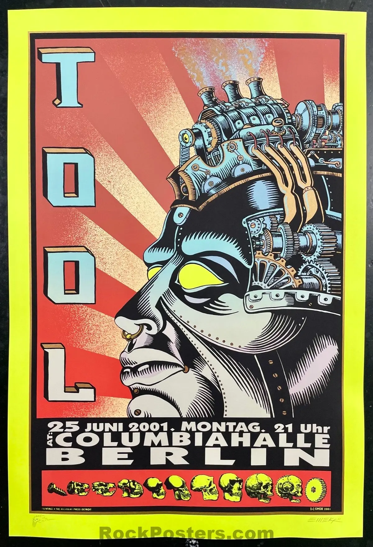 Auction - Tool -  Berlin '01 - Emek - Lime Green Variant - Near Mint 1