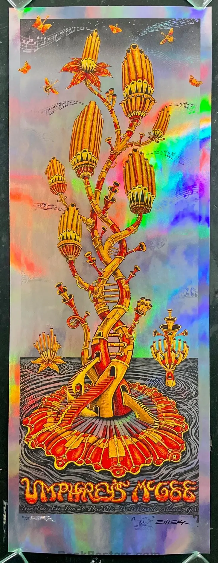 Auction - Umphrey's Mcgee - Atlanta '12 - Emek - Sparkle Foil  - Edition Of 25 - Mint 1