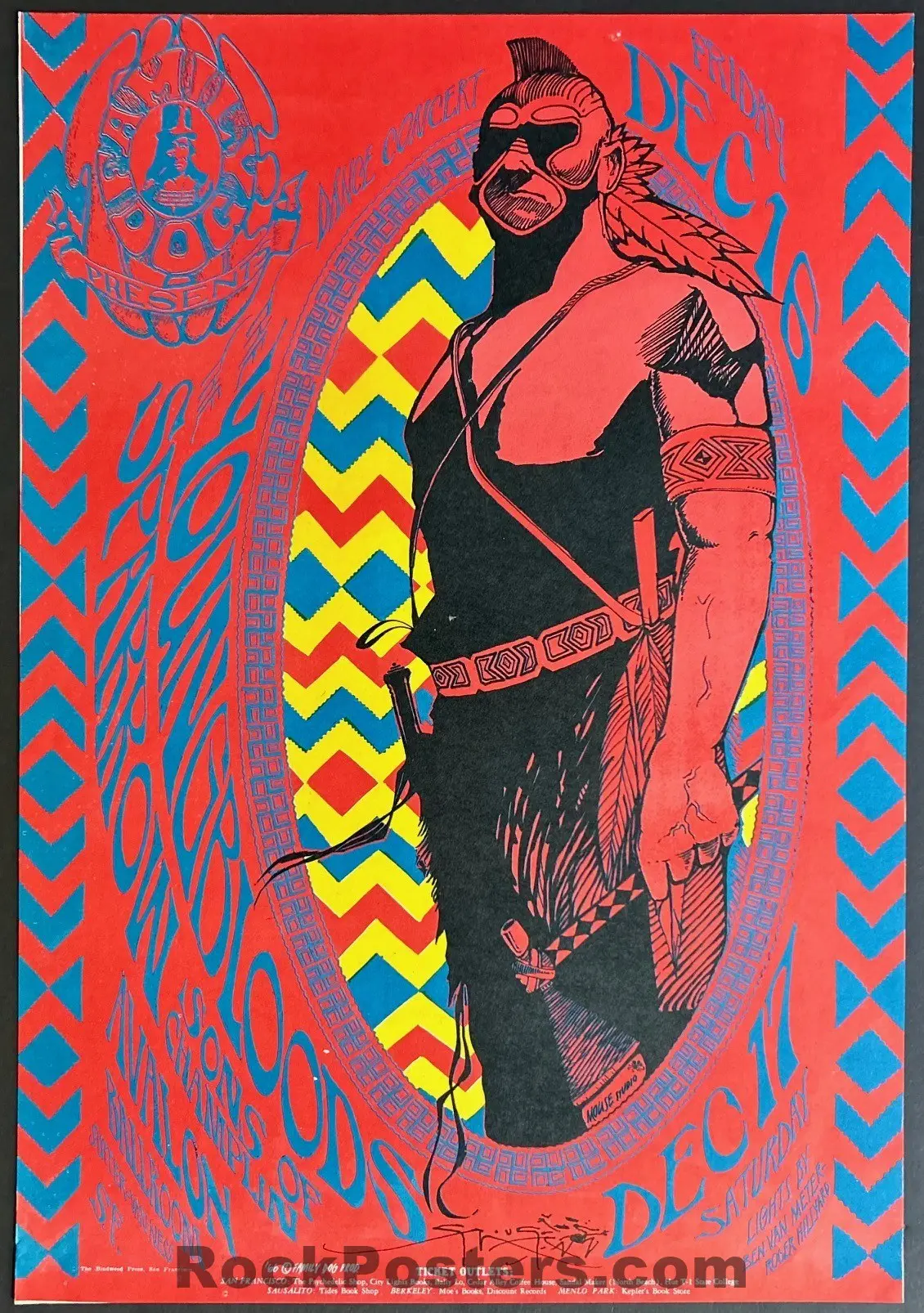 Auction - Fd-39 - Youngbloods - The Sparrow - Stanley Mouse Signed - 1966 Poster - Avalon Ballroom - Excellent 1