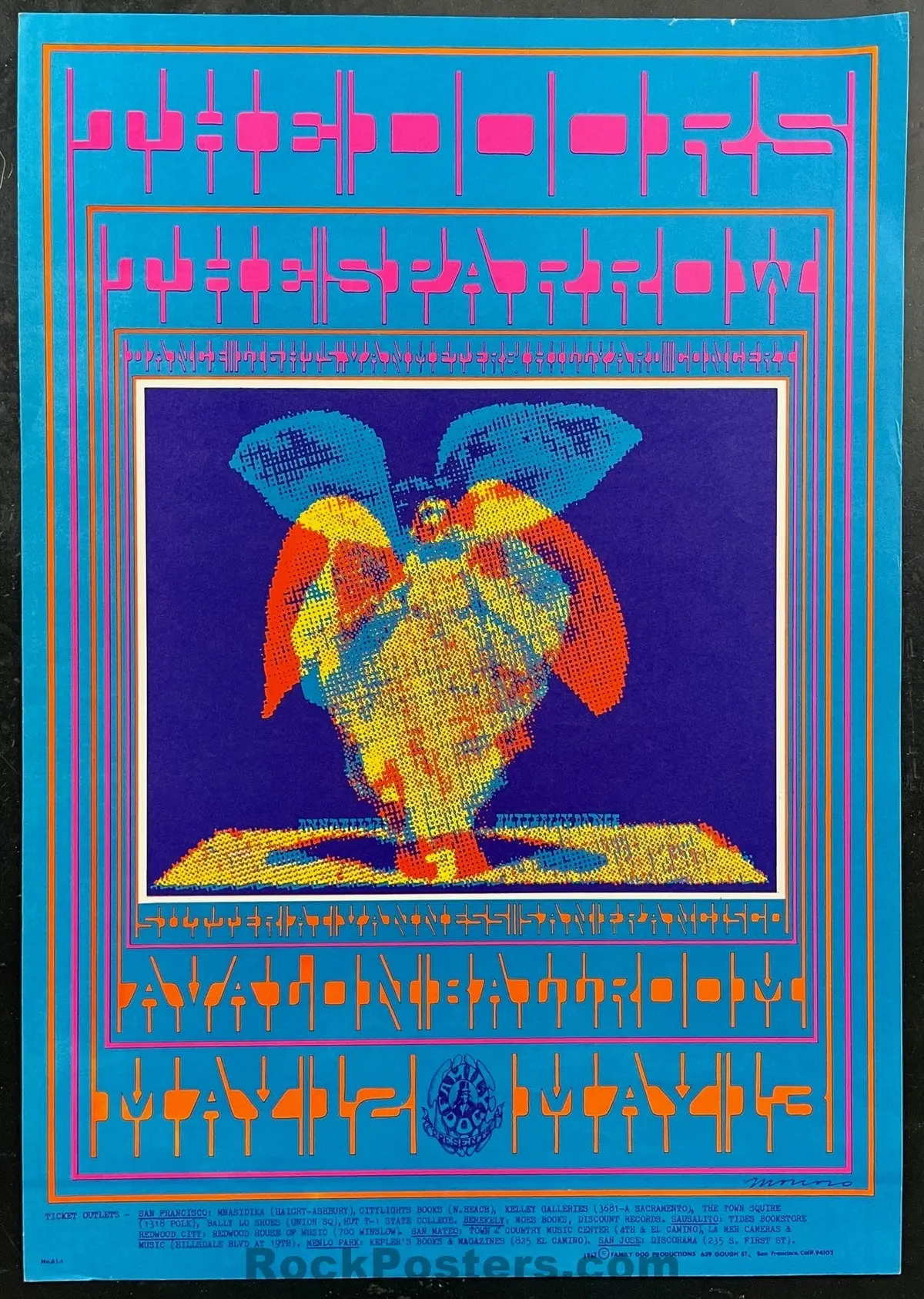 Auction - Fd-61-Rp-2 - The Doors - Victor Moscoso - Avalon Ballroom - 1967 Poster - Excellent 1