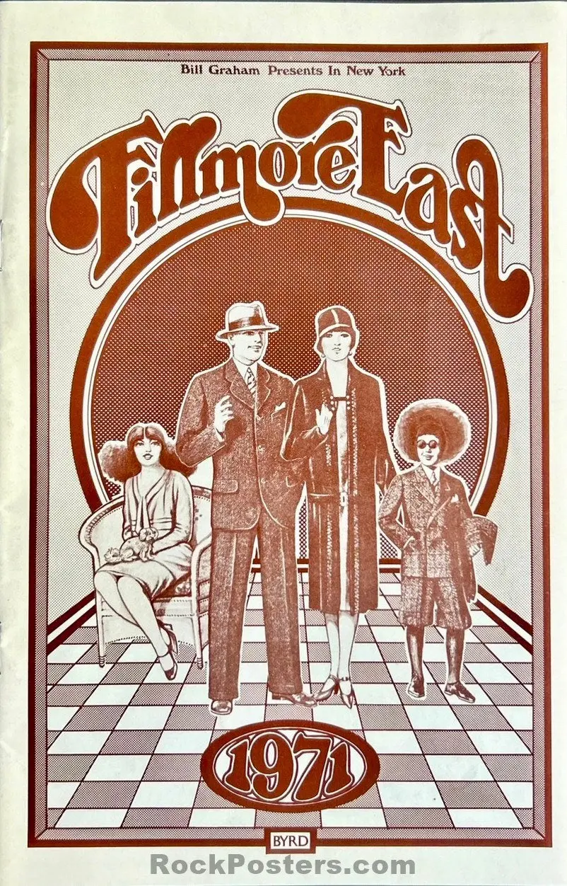 Auction - Grateful Dead/Nrps - Fillmore East - 1971 Concert Program - Near Mint 1