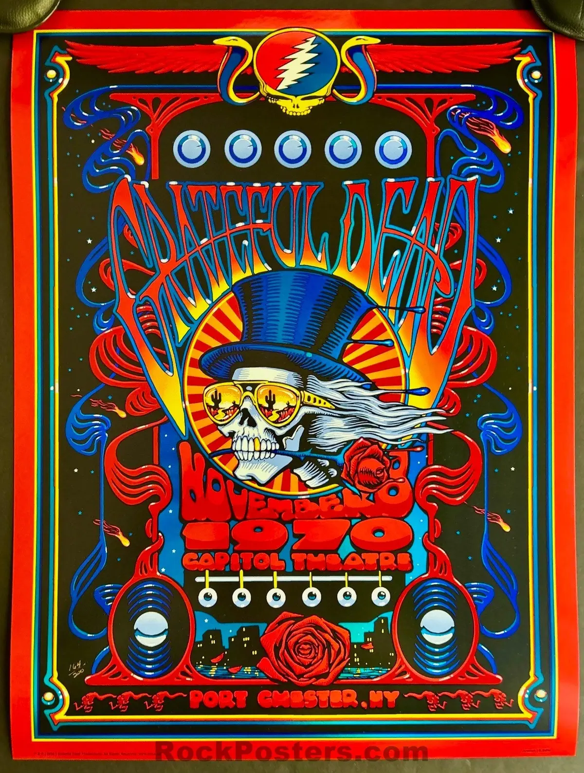 Auction - Grateful Dead - Port Chester '25 - Rainbow Foil Poster - Richard Biffle - Mint 1
