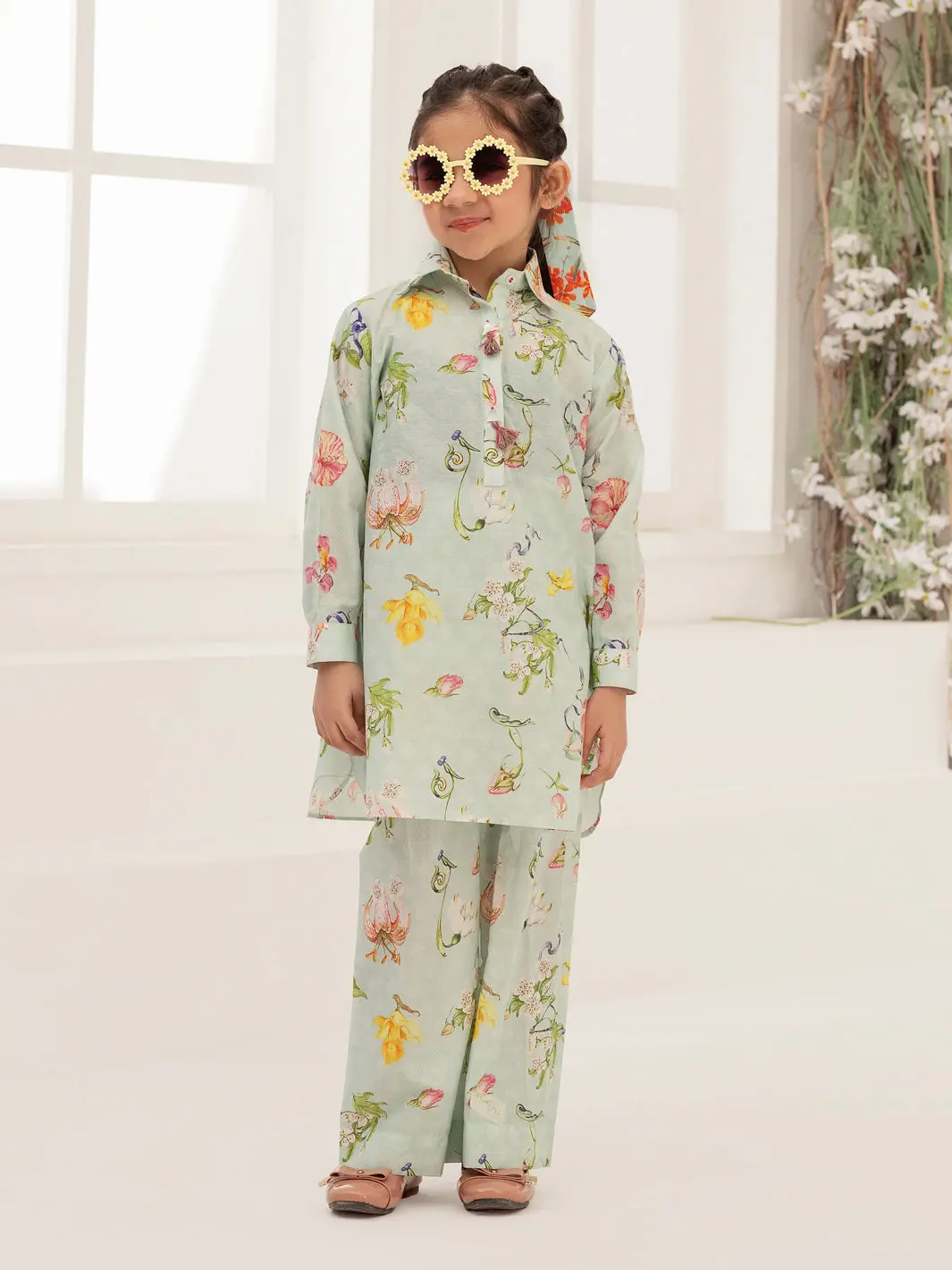 Light Green Lawn 2 Piece Stitched - Algr-2Ps-Lks-1004 1