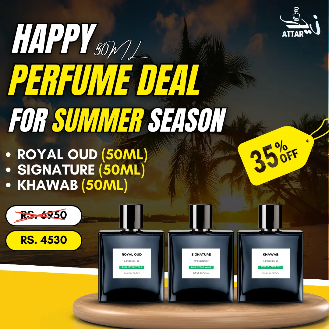 🌞 Happy Perfume Deal | 35% Off – Summer Signature Collection | Royal Oud, Khawab & Signature 1