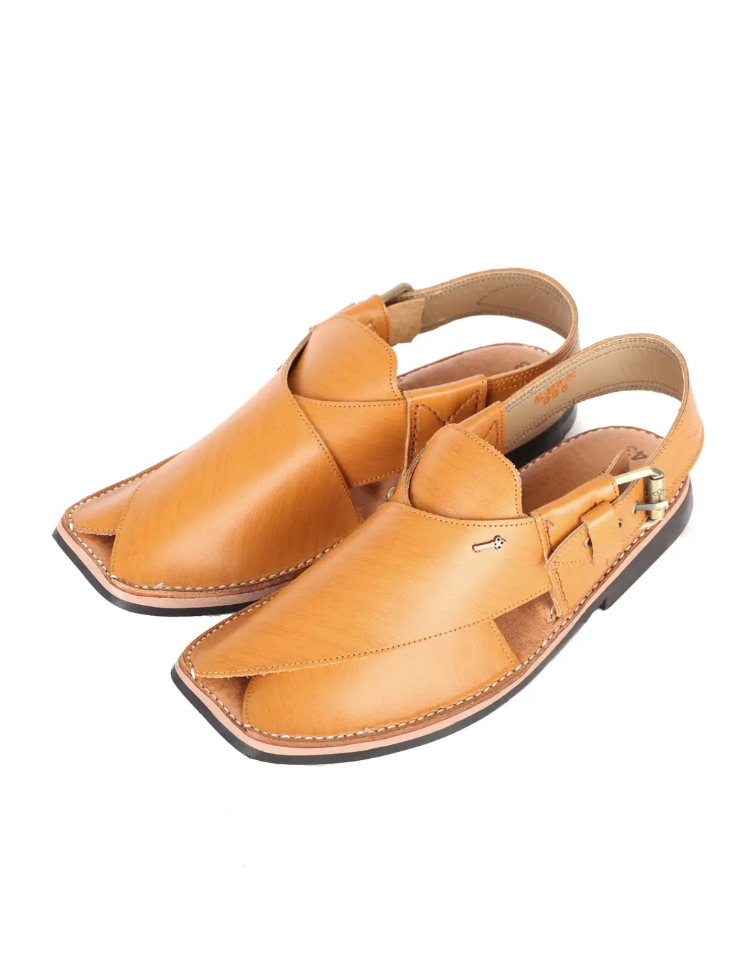 Mustard Leather Peshawari Chappal - Al-Mfw-Hc-095 1