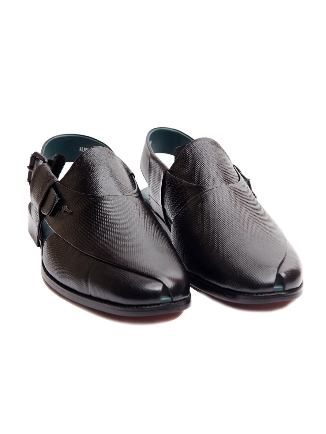 Black Peshawari Chappal - Al-Mfw-Hc-150 1