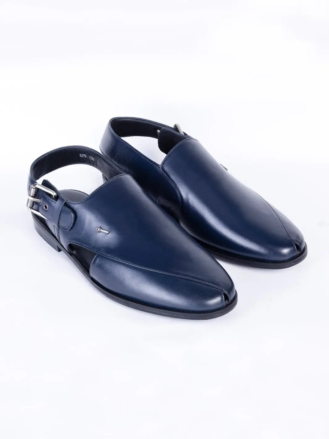 Navy Blue Peshawari Sandals - Al-Mfw-Hc-158-R1 1