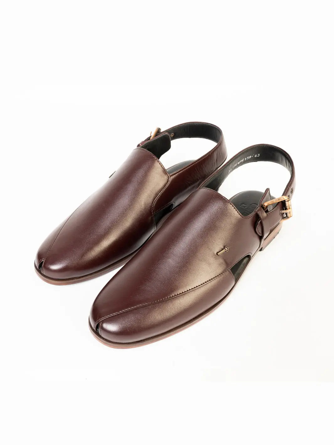 Burgundy Peshawari Sandals - Al-Mfw-Hc-159-R1 1