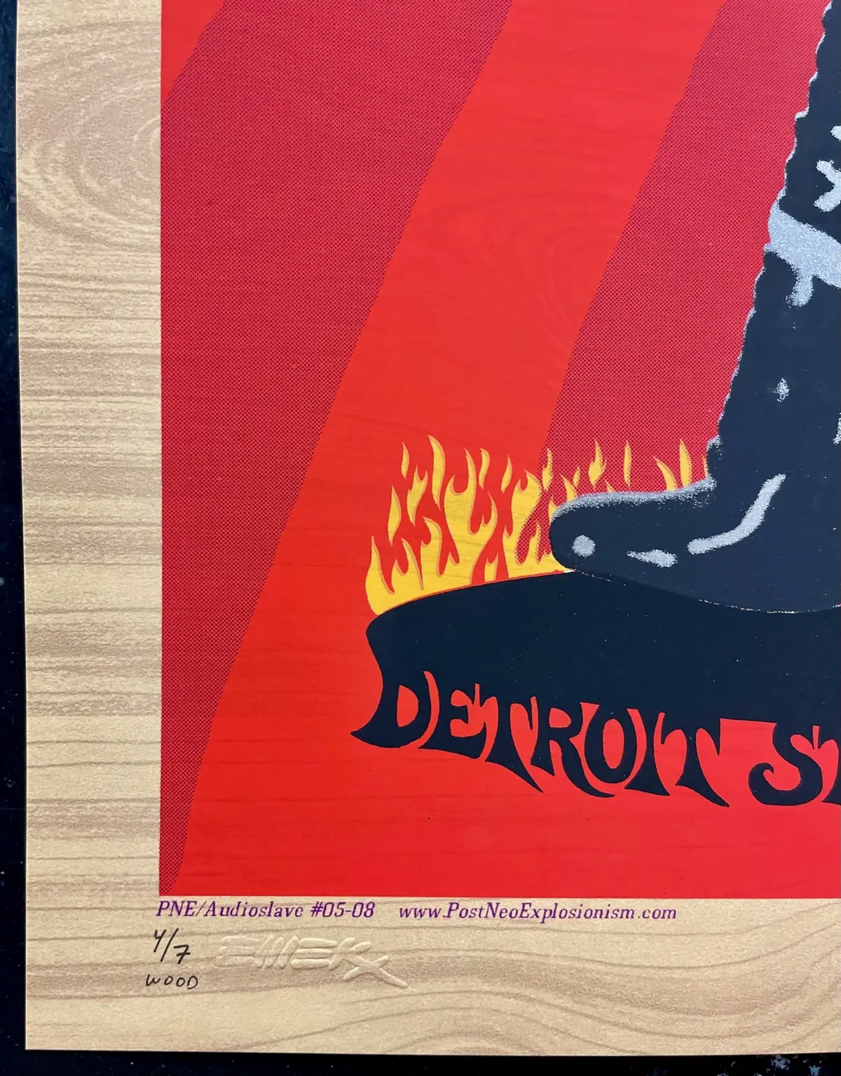 Auction - Audioslave - Detroit '05 - Emek - Wood Edition Of 7 - Near Mint 2