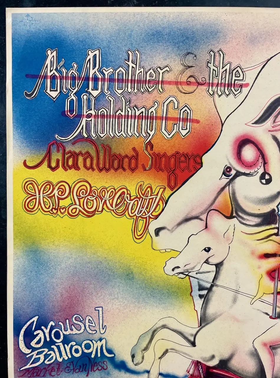 Auction - Aor 2.164 - Janis Joplin & Big Brother - 1968 Poster - Carousel Ballroom - Near Mint Minus 2