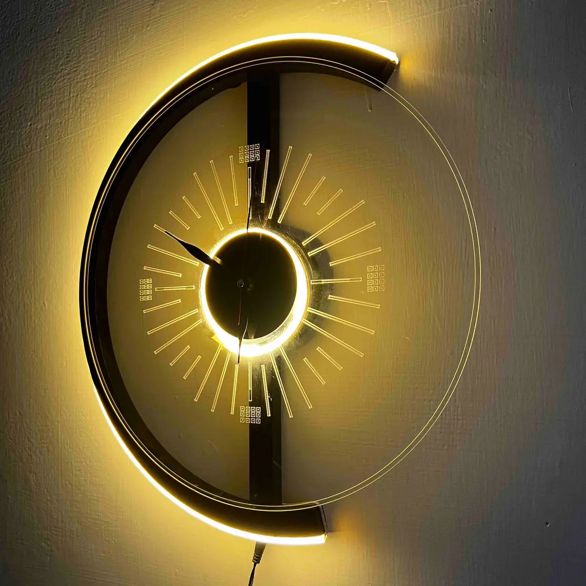 Neon Decorative Wall Art Clock - Wall Clocks 1