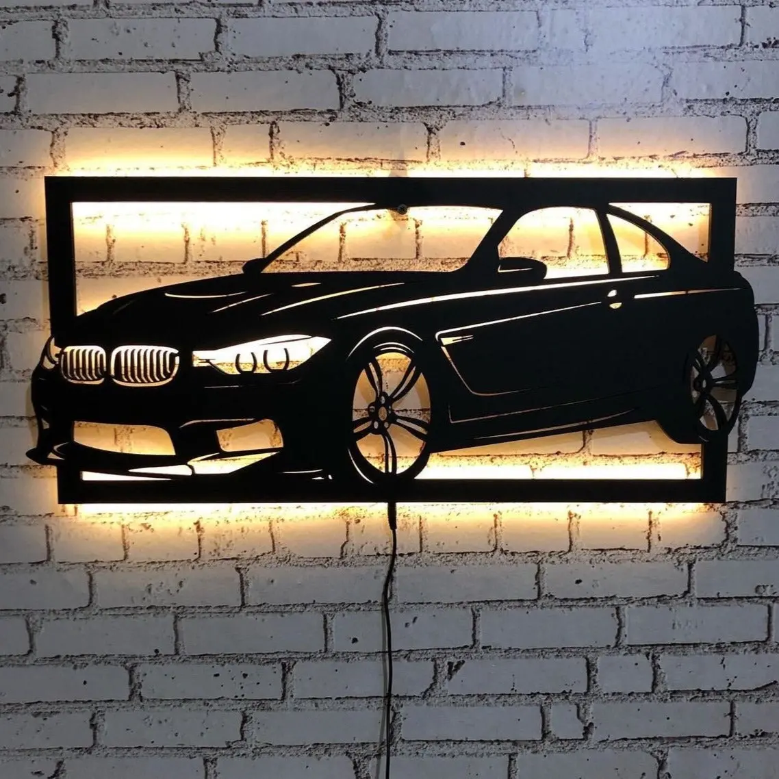 Bmw Car Led Sign Cars Fan Wall Deocr 1