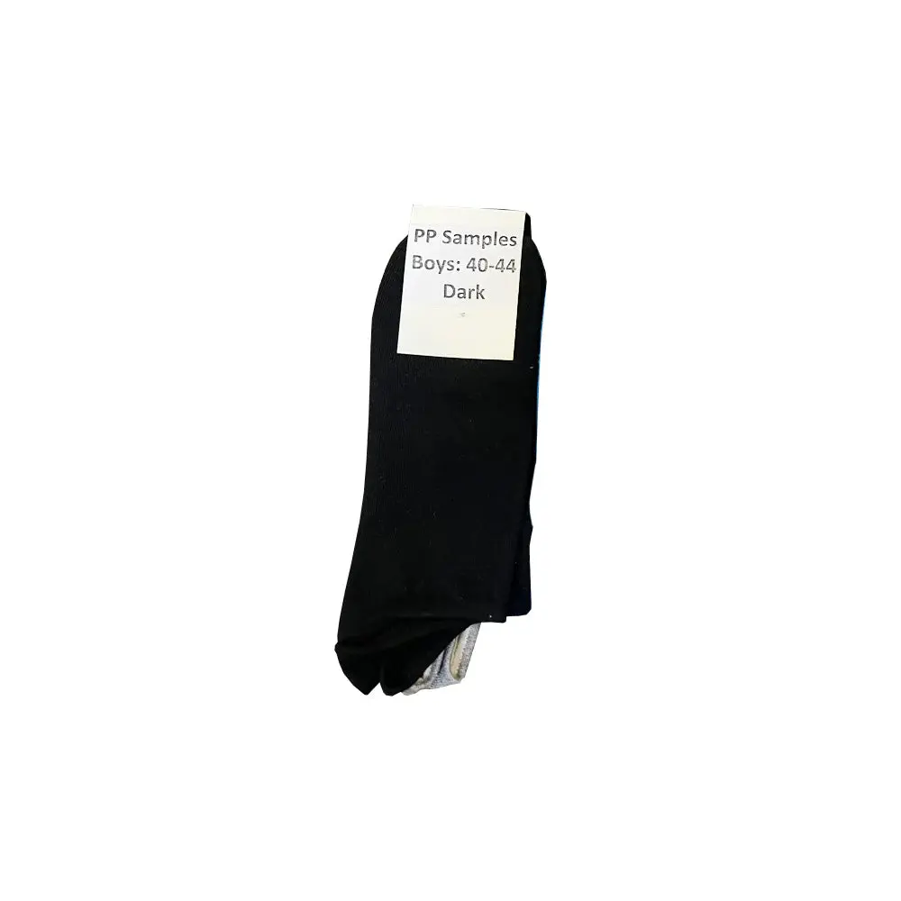 100%Cotton Men's Socks 3 Pairs (Dark) 1