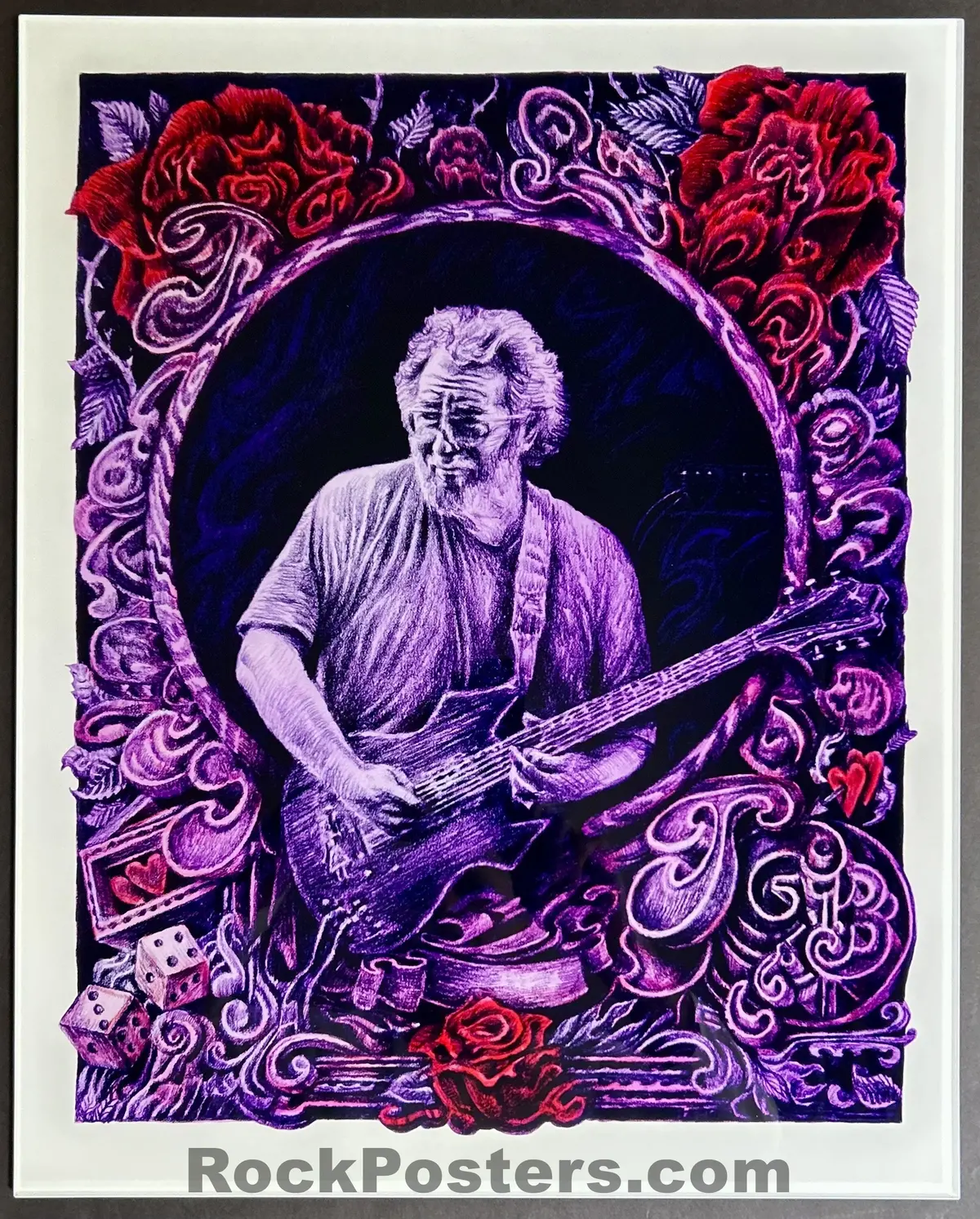 Auction - Jerry Garcia - Acrylic Panel - Art Print '25 - David Welker - Mint 1