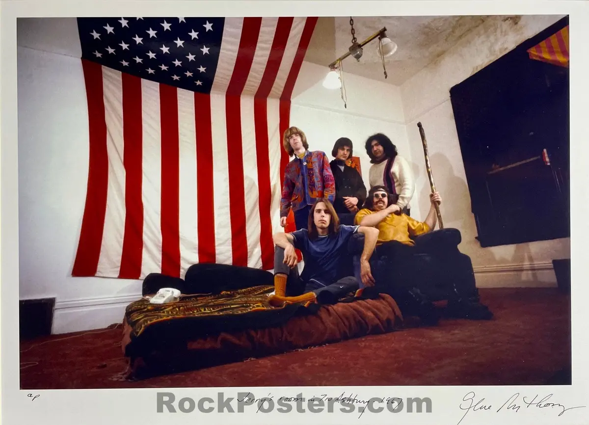 Auction - Grateful Dead - Jerry Garcia's Bedroom - Gene Anthony Signed - 1967 Photograph - Near Mint 1