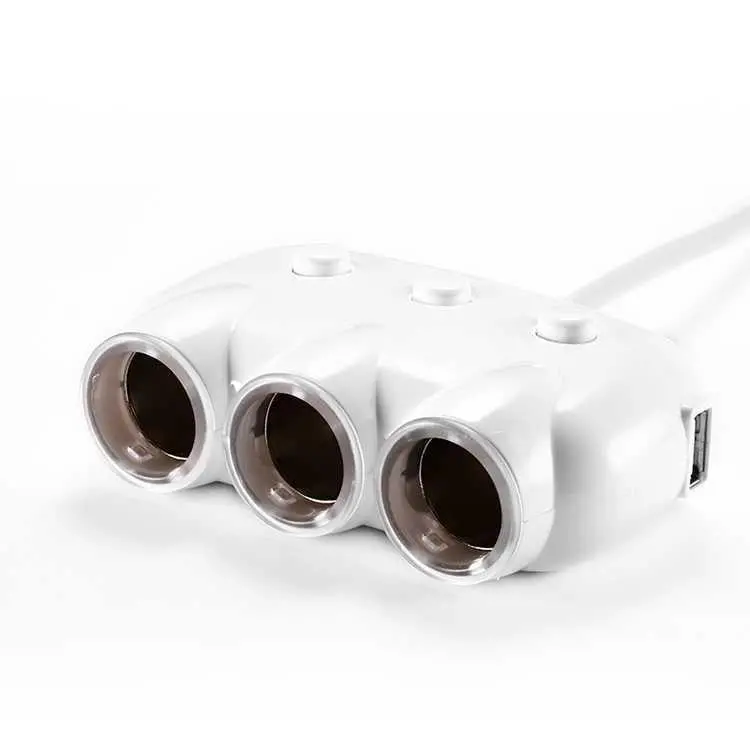 Joyroom Car Charger C-M206 2 Usb + Cigarette Lighter 3.1A White 1