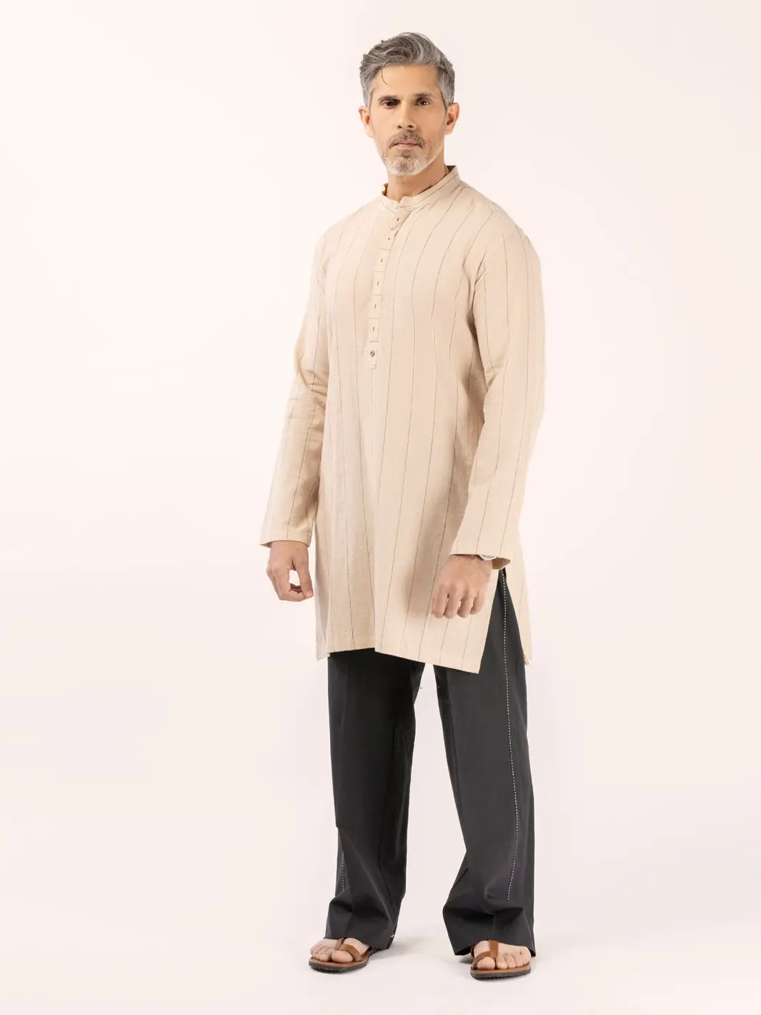 Fawn Blended Kurta - Alcr-K-050 1